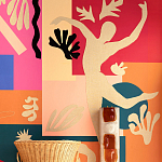 Обои ручная роспись в стиле Арт-деко Jazz Original colourway on painted silk with embroidery варинант исполнения - 4 | Loft Concept во Владивостоке