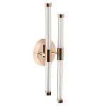 Бра с круглым основанием золотого цвета и двумя вертикальными плафонами Hex Scaffold варинант исполнения - 1 | Loft Concept во Владивостоке