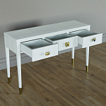 Дизайнерский Письменный стол Elsa Dreams White с тремя ящиками варинант исполнения - 4 | Loft Concept во Владивостоке