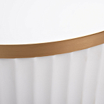 Консоль с ящиком белая с золотом Textured White Console with Gold варинант исполнения - 3 | Loft Concept во Владивостоке