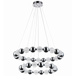 Светодиодная двухъярусная кольцевая люстра Crystal Globule Chandelier Chrome варинант исполнения - 2 | Loft Concept во Владивостоке
