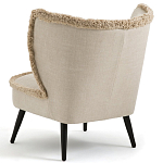 Кресло с декором бахрома Linen Fringe Chair Beige варинант исполнения - 4 | Loft Concept во Владивостоке