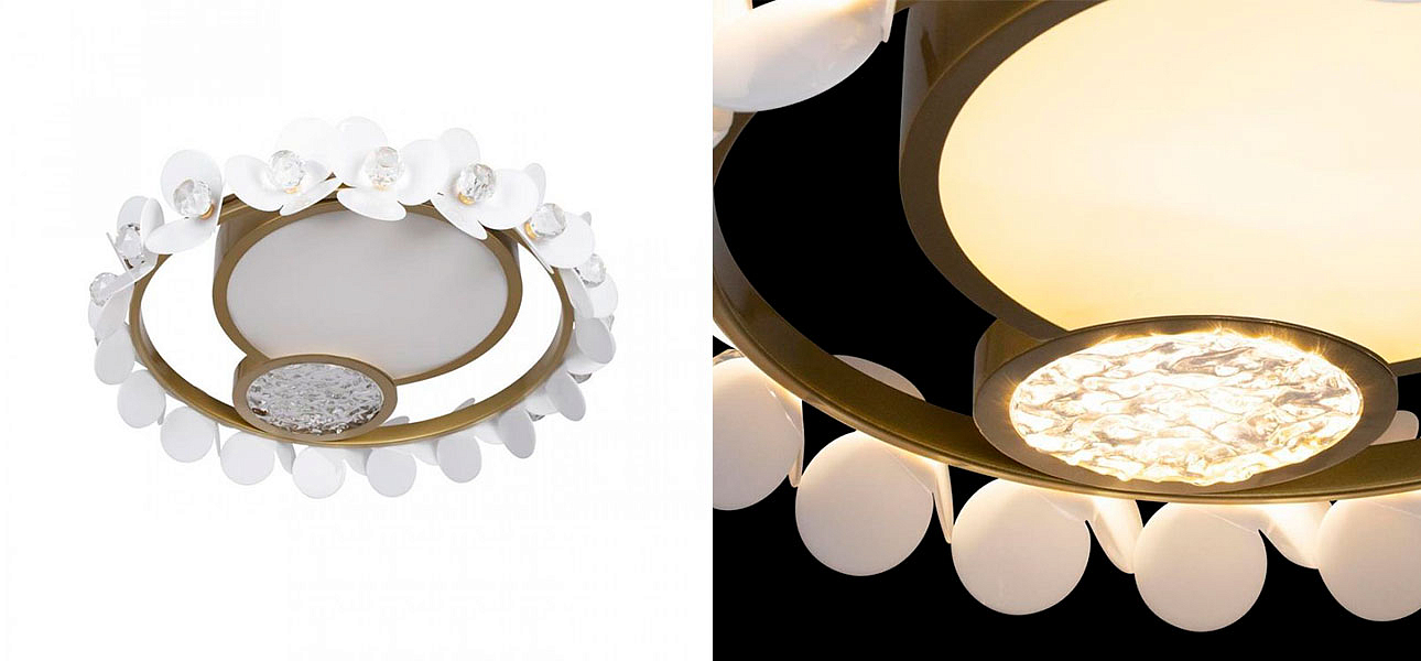 Потолочный светильник Белые Цветы White Flowers Ceiling lamp D 46 Потолочный светильник Белые Цветы White Flowers Ceiling lamp D 46 - Loft-Concept во Владивостоке