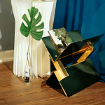 Дизайнерский журнальный стол фигурный золотого цвета Ufuri варинант исполнения - 3 | Loft Concept во Владивостоке