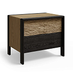 Тумба 2 ящика с подсветкой на рельефном фасаде Warm Industrial варинант исполнения - 2 | Loft Concept во Владивостоке