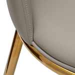 Стул бежевый из экокожи на золотых ножках Attribute of Elegance варинант исполнения - 2 | Loft Concept во Владивостоке