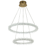 Многоярусная кольцевая люстра с хрустальным декором Gilbertine Crystals Two Rings Chandelier варинант исполнения - 2 | Loft Concept во Владивостоке