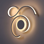 Бра белого цвета с изогнутыми световыми линиями и круглым основанием Luke Lampco Tracer Lamp варинант исполнения - 4 | Loft Concept во Владивостоке