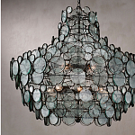 Люстра с каскадом из круглых прозрачных декоративных элементов Harmony of Light варинант исполнения - 2 | Loft Concept во Владивостоке