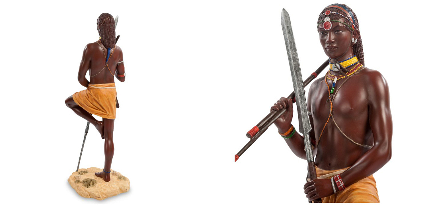 Статуэтка Tribal warrior Masai Статуэтка Tribal warrior Masai - Loft-Concept во Владивостоке