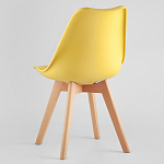 Стул с основой из пластика и мягким сиденьем Arvika Yellow варинант исполнения - 5 | Loft Concept во Владивостоке