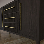 Буфет Primo с тремя ящиками и двумя фасадами Темный орех варинант исполнения - 8 | Loft Concept во Владивостоке