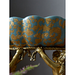 Чаша с орнаментом на бронзовых ножках в виде ангелов Eden Garden варинант исполнения - 8 | Loft Concept во Владивостоке