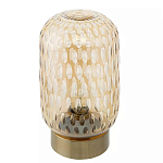 Настольный светильник с плафоном из затемненного стекла с рельефным узором Glass lampshade with Relief Pattern варинант исполнения - 1 | Loft Concept во Владивостоке