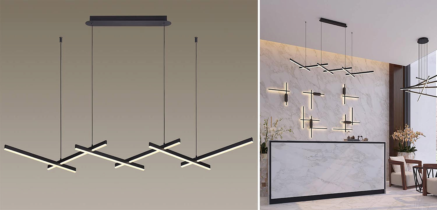 Люстра Rolf Black Lines Linear Chandelier Люстра Rolf Black Lines Linear Chandelier - Loft-Concept во Владивостоке
