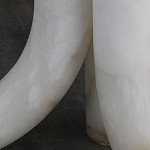 Торшер геометрический с тремя мраморными плафонами Marble Tripod варинант исполнения - 11 | Loft Concept во Владивостоке