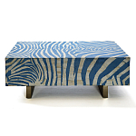 Кофейный стол Kenya Coffee Table Bone Inlay ZEBRA blue варинант исполнения - 2 | Loft Concept во Владивостоке