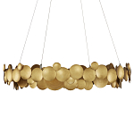 Люстра круглая из многослойных золотых дисков Metal Disc Chandelier варинант исполнения - 2 | Loft Concept во Владивостоке