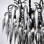 Люстра со стеклянными подвесками дымчатого цвета Ambre Glass Chandelier 80 варинант исполнения - 2 | Loft Concept во Владивостоке