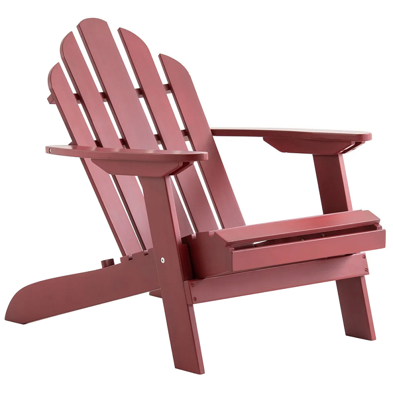 Уличное кресло из массива акации Adirondack Wooden Chair Red Красный Уличное кресло из массива акации Adirondack Wooden Chair Red Красный во Владивостоке | Loft Concept
