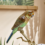 Подсвечник с двумя попугаями из фарфора на бронзовой ветке Eden Garden варинант исполнения - 2 | Loft Concept во Владивостоке