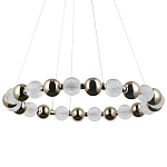 Светодиодная кольцевая люстра Crystal Globule Chrome Chandelier Gold варинант исполнения - 3 | Loft Concept во Владивостоке