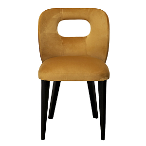 Стул велюровый горчичный Verified
