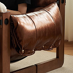 Кресло-диван кожаное на деревянном каркасе Medieval Furniture варинант исполнения - 4 | Loft Concept во Владивостоке