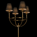 Торшер с металлическим основанием бронзового цвета с черными конусовидными абажурами Dignity варинант исполнения - 4 | Loft Concept во Владивостоке
