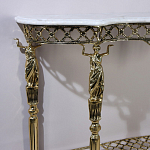 Консоль бронзовая с мраморной столешницей Bronze Console варинант исполнения - 2 | Loft Concept во Владивостоке