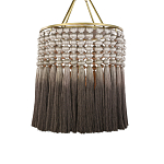 Люстра плетеная с кисточками на золотистом каркасе Boho Tassel Chandelier варинант исполнения - 1 | Loft Concept во Владивостоке