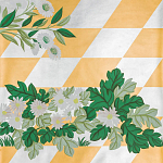 Обои ручная роспись Tiled Meadow Original colourway on Egyptian Gold gilded paper варинант исполнения - 1 | Loft Concept во Владивостоке