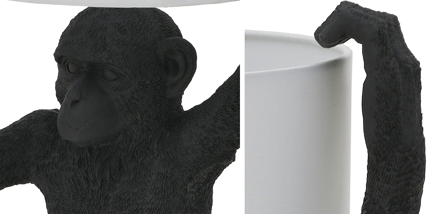 Настольная лампа Black Monkey Holding Lampshade Настольная лампа Black Monkey Holding Lampshade - Loft-Concept во Владивостоке