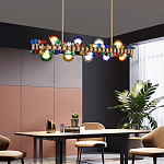 Люстра золотая с цветными плафонами и декором Colorful Ball Candy Crystal варинант исполнения - 1 | Loft Concept во Владивостоке