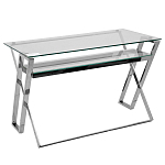 Стол письменный с прозрачной столешницей Corporate Identity варинант исполнения - 1 | Loft Concept во Владивостоке