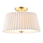 Потолочный светильник с белым плиссированным абажуром Ganglion варинант исполнения - 1 | Loft Concept во Владивостоке