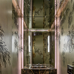 Обои ручная роспись Silk Tree Original colourway on White Metal gilded paper варинант исполнения - 1 | Loft Concept во Владивостоке