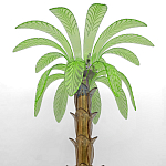 Торшер Glass Decorated Palm Floor Lamp Green Листья Пальмы  варинант исполнения - 1 | Loft Concept во Владивостоке