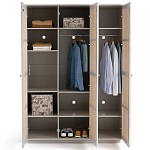 Шкаф с тремя дверцами из плетеного ротанга Tomio Wicker Furniture варинант исполнения - 5 | Loft Concept во Владивостоке