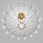 Люстра подвесная из металла с прозрачными подвесками из хрусталя Quasar 93 варинант исполнения - 5 | Loft Concept во Владивостоке