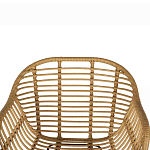 Стул барный с ротанговым плетением Half Bar Chair with Wicker с подлокотниками варинант исполнения - 6 | Loft Concept во Владивостоке