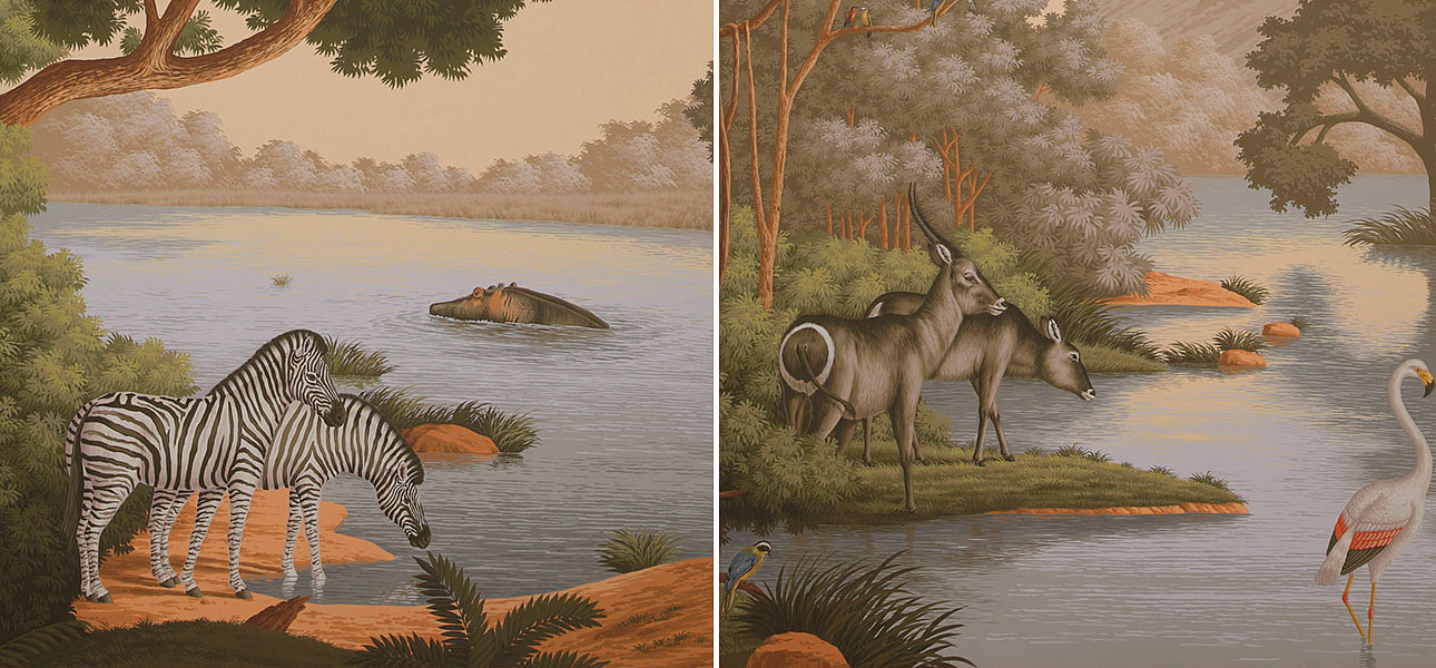 Обои ручная роспись African Savannah Amarelo on scenic paper Обои ручная роспись African Savannah Amarelo on scenic paper - Loft-Concept во Владивостоке