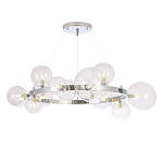 Люстра круглая подвесная с 15-ю прозрачными шарообразными плафонами из стекла Iona chandelier варинант исполнения - 5 | Loft Concept во Владивостоке