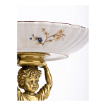 Чаша с цветочным орнаментом на ножке в виде бронзового ангела Eden Garden варинант исполнения - 3 | Loft Concept во Владивостоке