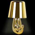 Настольная лампа фигурная золотого цвета с гладким абажуром Высота 16 см Sophia варинант исполнения - 7 | Loft Concept во Владивостоке