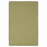 Плед из шерсти зеленого цвета с бахромой Waffle Comfort варинант исполнения - 1 | Loft Concept во Владивостоке