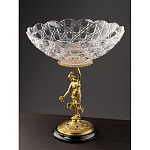 Чаша стеклянная прозрачная на бронзовой подставке с фигуркой девушки Eden Garden варинант исполнения - 5 | Loft Concept во Владивостоке