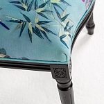 Стул из массива бука бирюзовый с изображением птиц и цветов Turquoise Chinoiserie Birds Garden Chair варинант исполнения - 5 | Loft Concept во Владивостоке