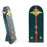 Сувенир Погон МВД из натурального камня змеевик Souvenir Epaulets варинант исполнения - 4 | Loft Concept во Владивостоке