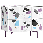 Тумба белая с рисунком Grande Graphstones варинант исполнения - 1 | Loft Concept во Владивостоке